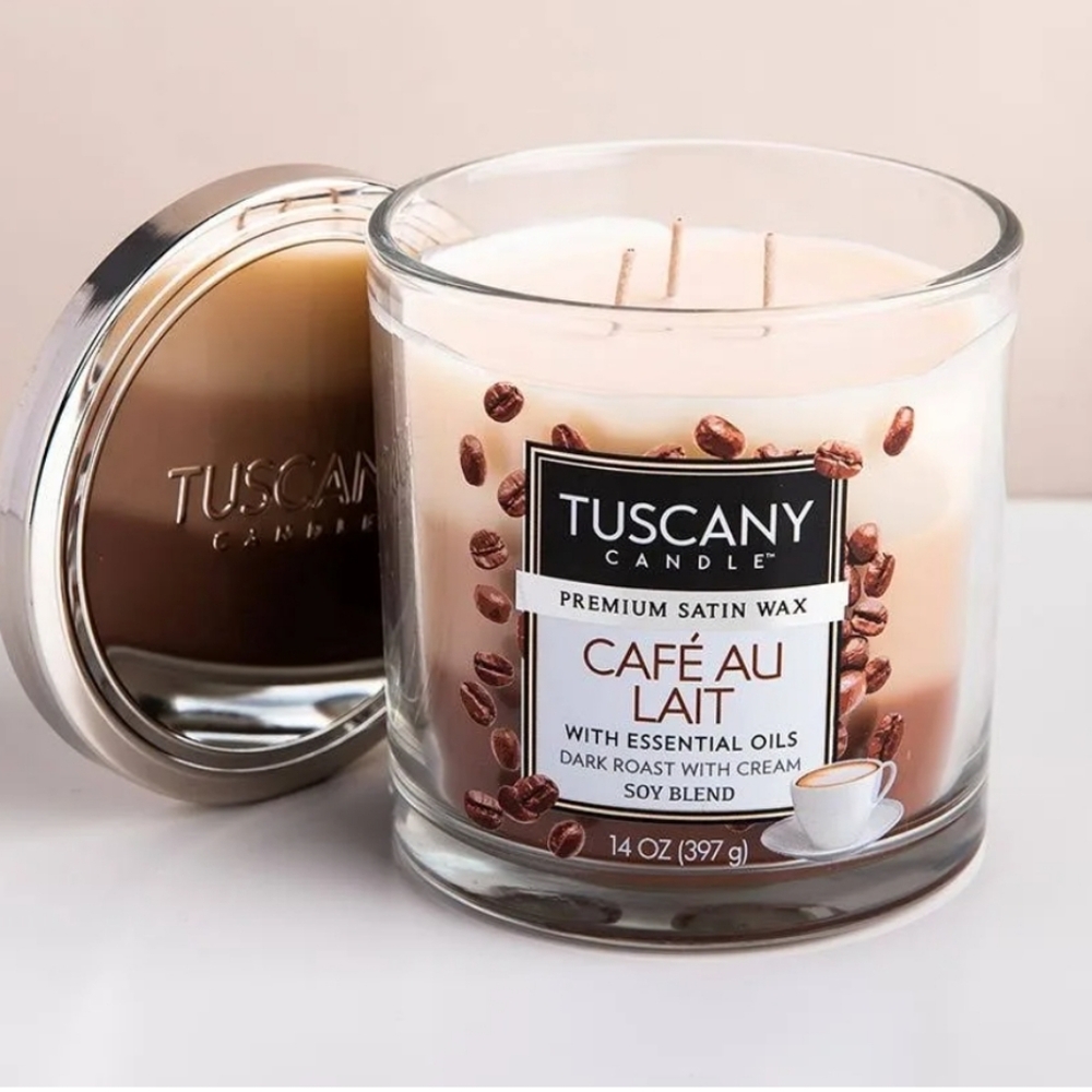 Café Au Lait Long-Lasting Scented Jar Candle (14 oz) • High Intensity